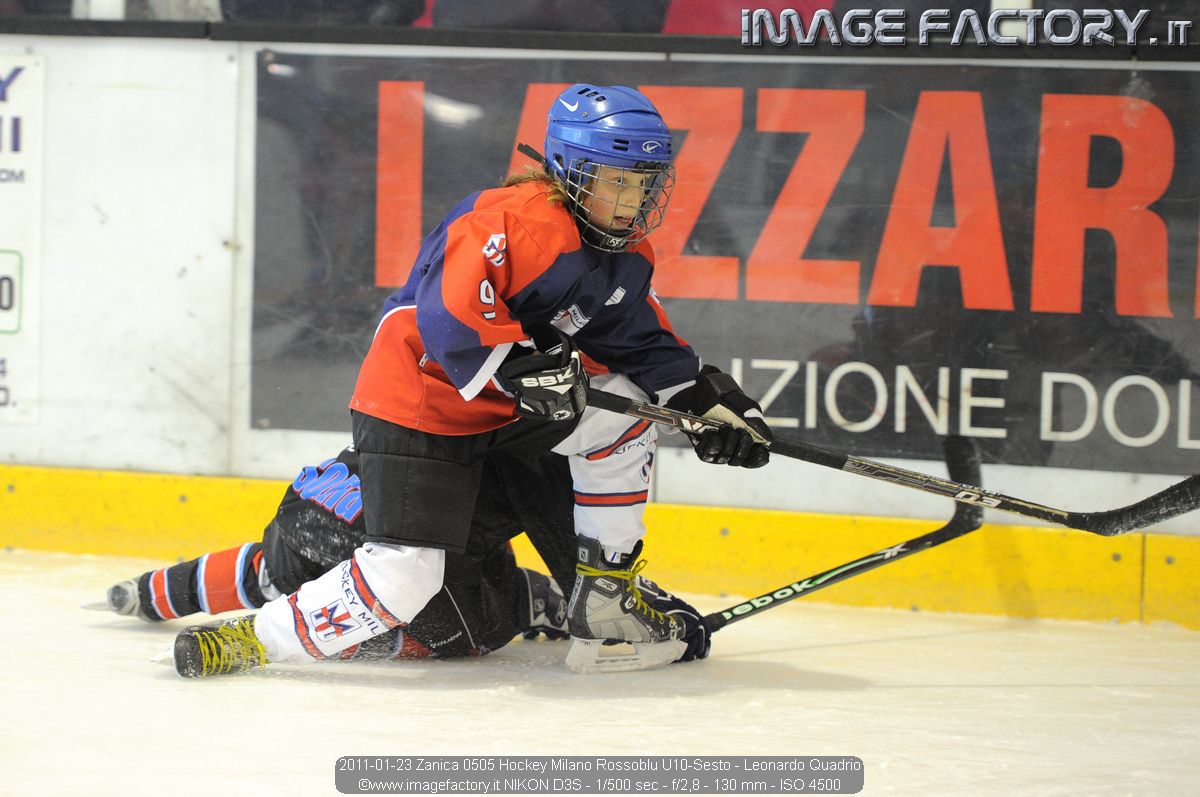 2011-01-23 Zanica 0505 Hockey Milano Rossoblu U10-Sesto - Leonardo Quadrio
